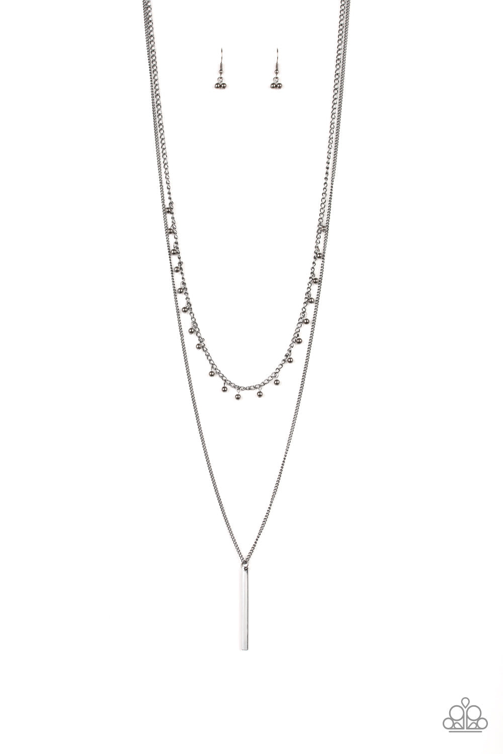 Paparazzi Long Necklace - Keep Your Eye On The Pendulum - Black (#071)