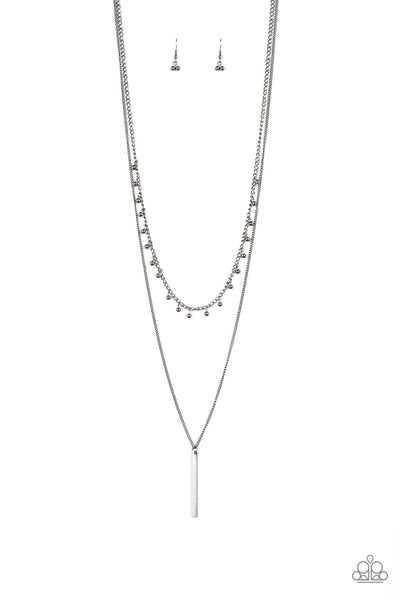 Paparazzi Long Necklace - Keep Your Eye On The Pendulum - Black (#071)
