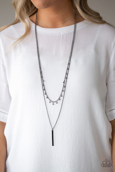 Paparazzi Long Necklace - Keep Your Eye On The Pendulum - Black (#071)
