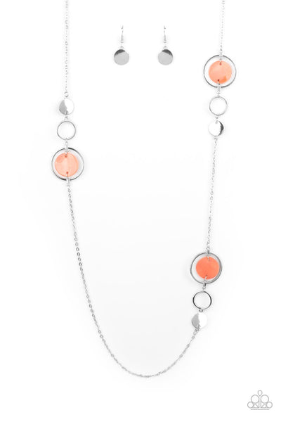 Laguna Lounge - Orange Paparazzi Necklace