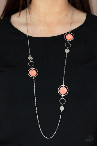 Laguna Lounge - Orange Paparazzi Necklace