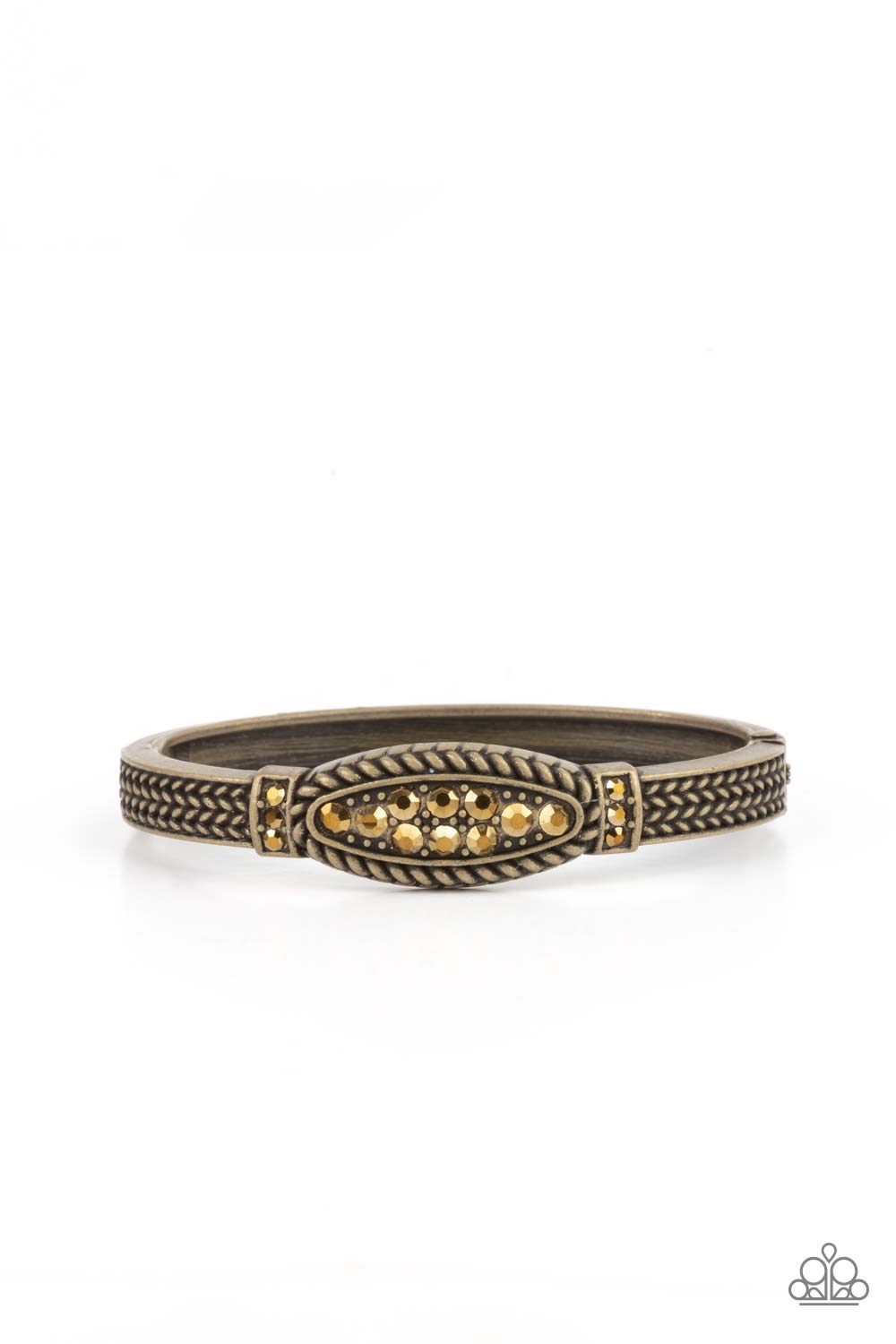 Locked in Luster - Brass Paparazzi Bracelet (#4303)