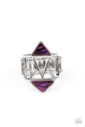 Making Me Edgy - Purple Paparazzi Ring (R359)