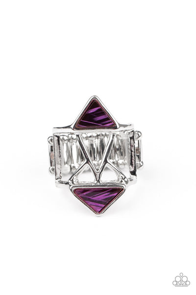 Making Me Edgy - Purple Paparazzi Ring (R359)