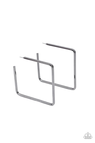 Material Girl Magic - Black Paparazzi Earrings (PZ-2563)