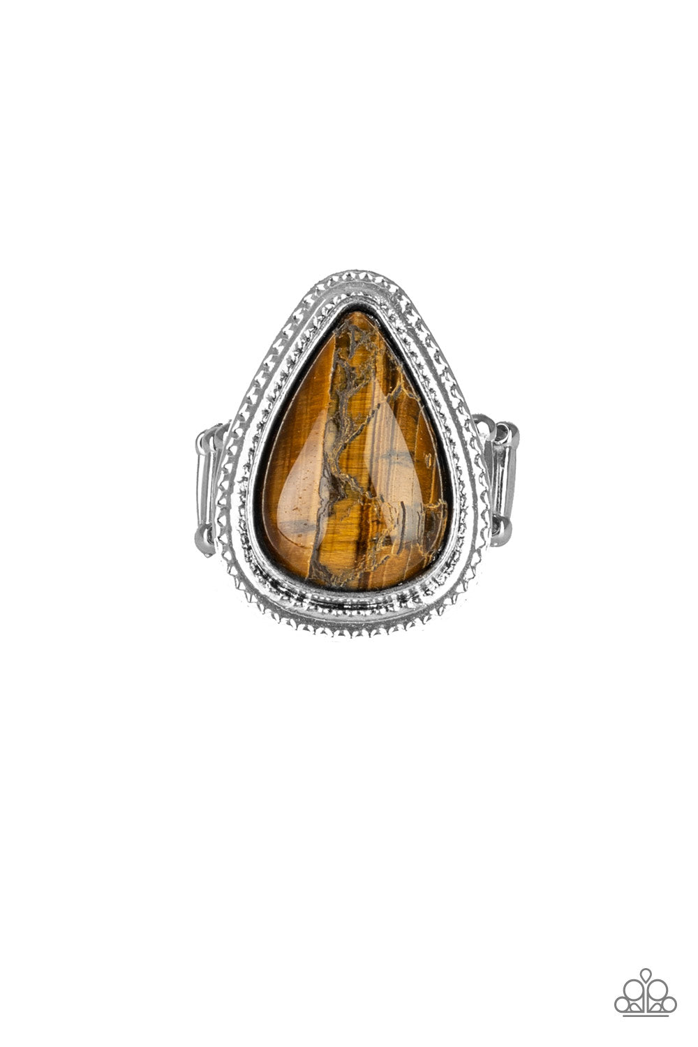 Paparazzi Thick Flex Back Ring - Mojave Mist - Brown (R179)