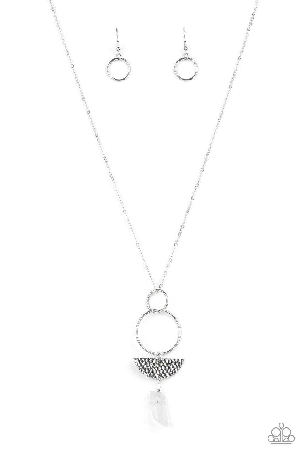 Monumental Obelisk - White Paparazzi Necklace