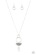 Monumental Obelisk - White Paparazzi Necklace