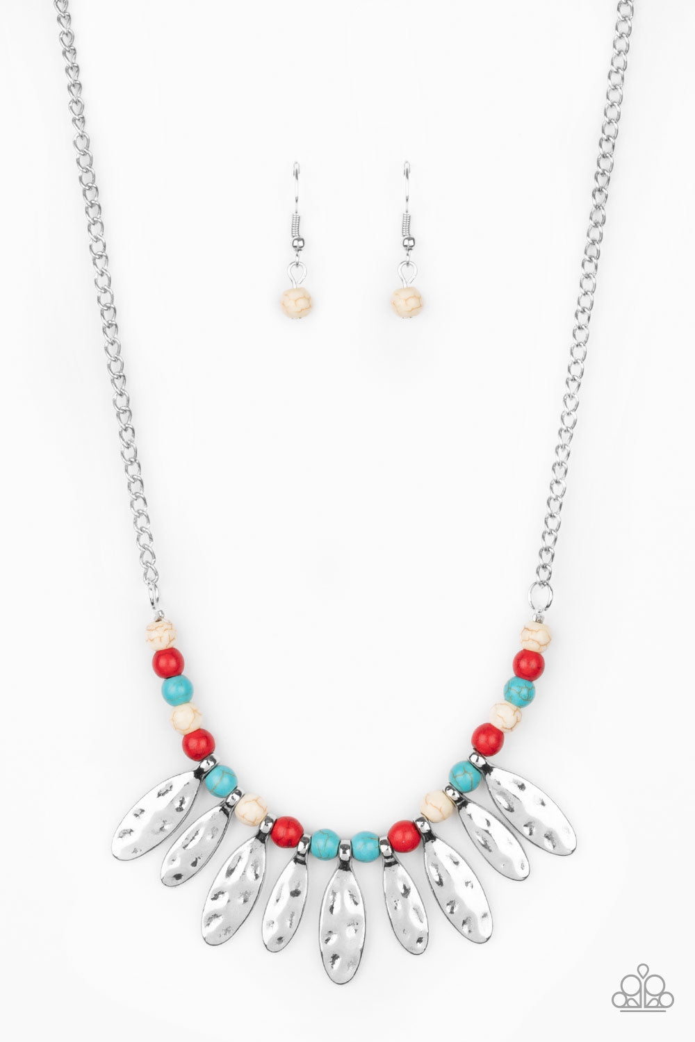 Neutral TERRA-tory - Multi-Paparazzi Necklace (PZ-1105)