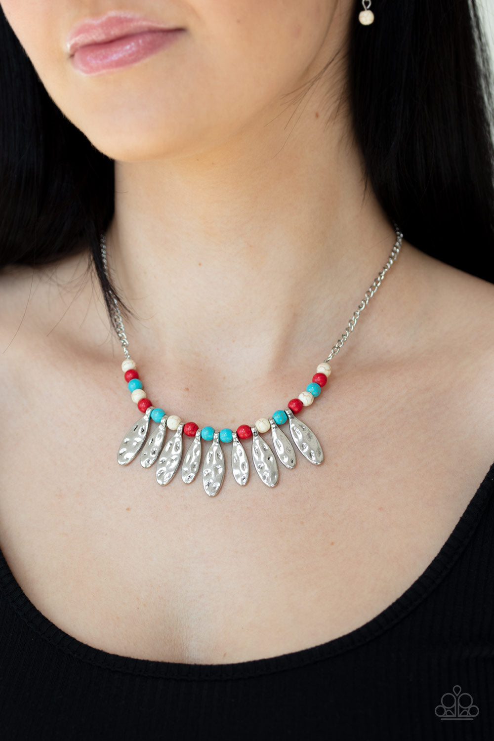 Neutral TERRA-tory - Multi-Paparazzi Necklace (PZ-1105)
