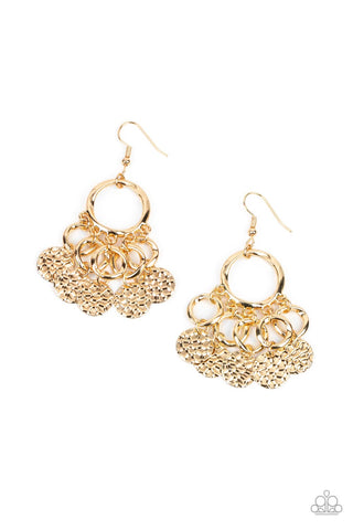 Partners in CHIME - Gold Paparazzi Earring