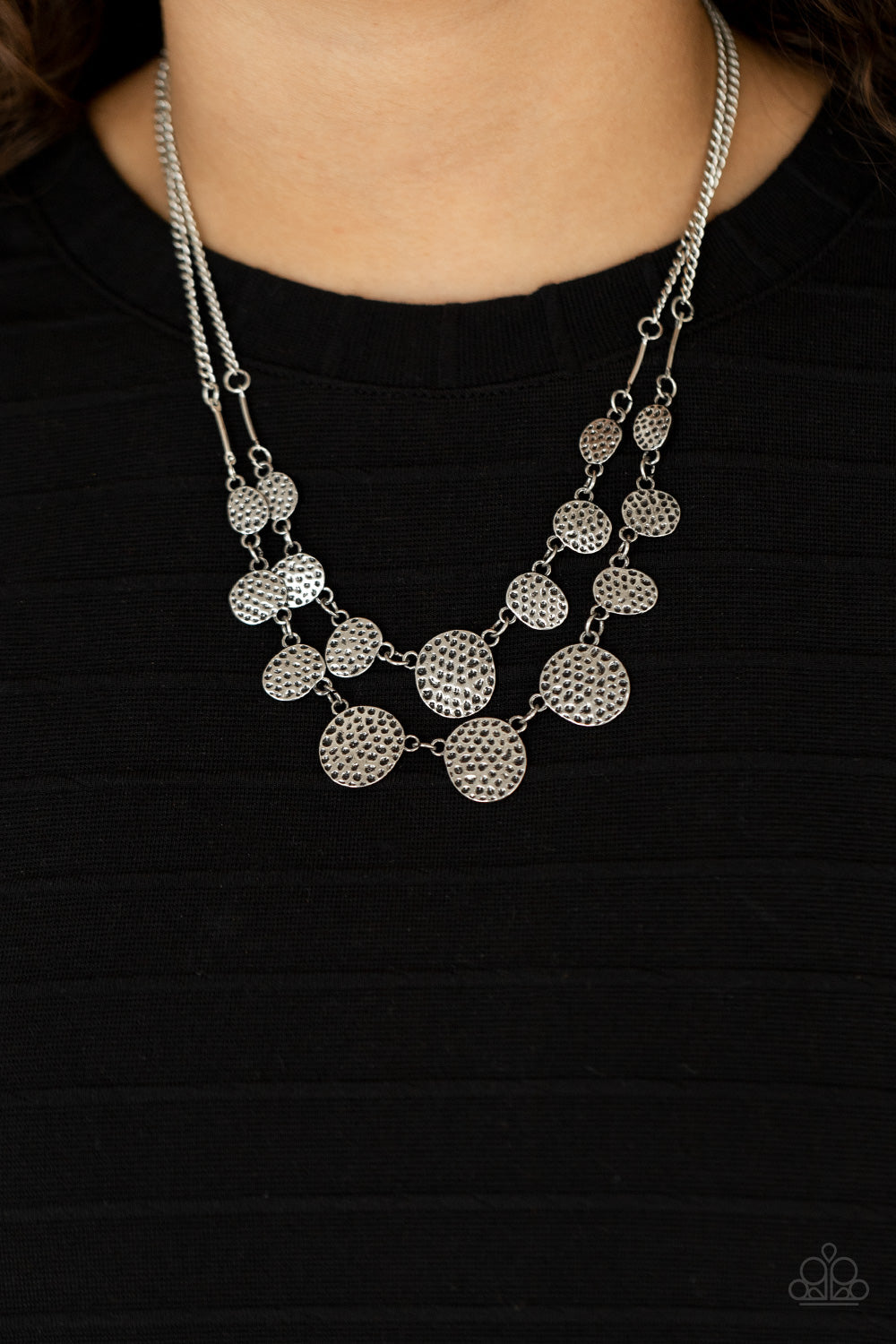Pebble Me Pretty - Silver Paparazzi Necklace