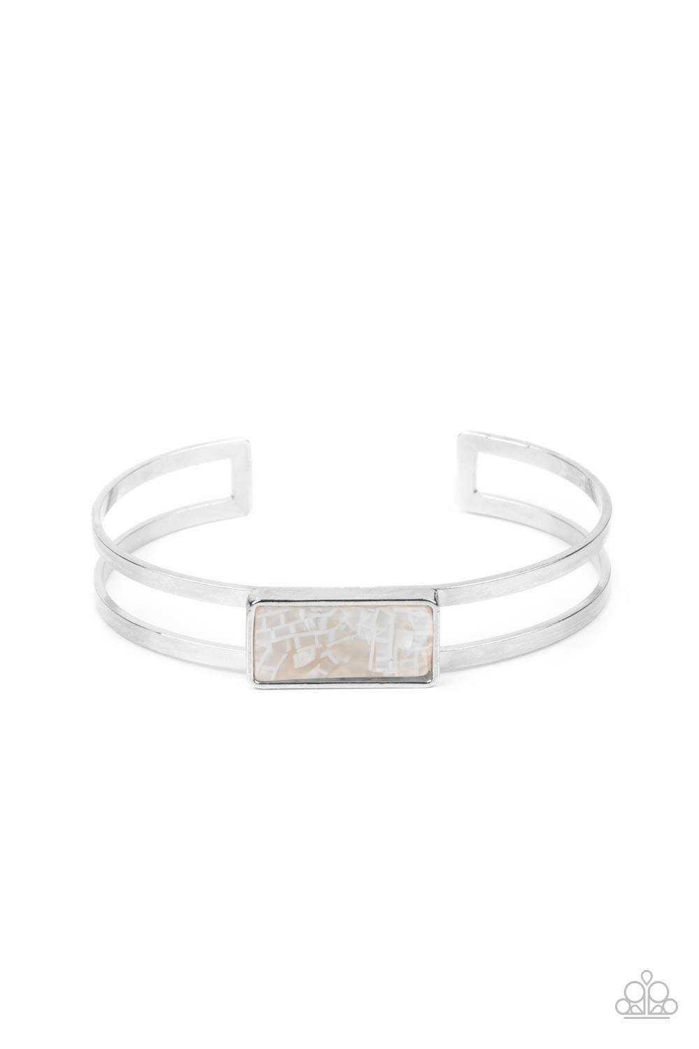 Remarkably Cute and Resolute - White Paparazzi Bracelet