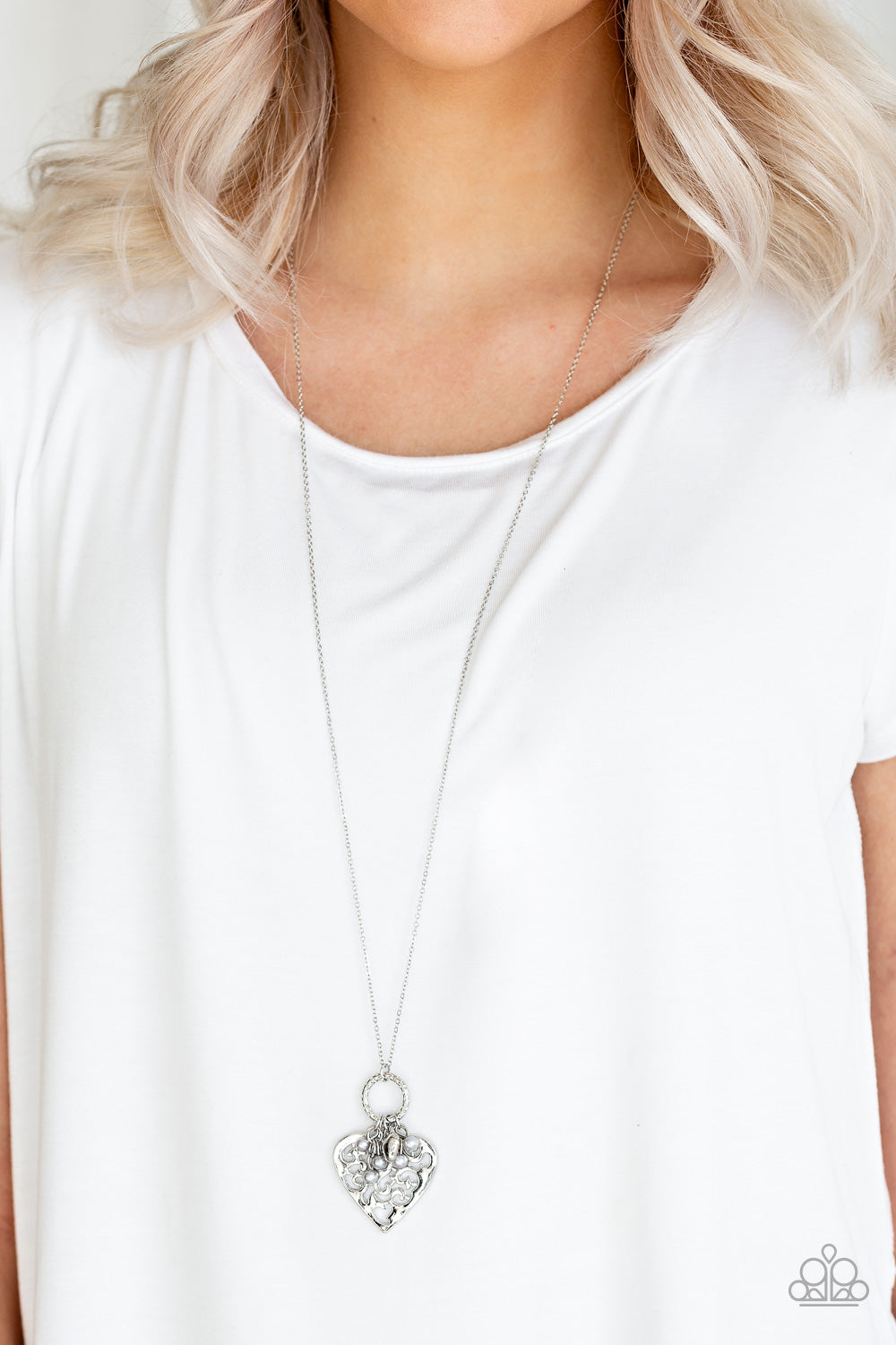 Romeo Romance - Silver Paparazzi Necklace (#2147)