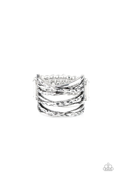 Switching Gears - Silver Paparazzi Ring (R207)