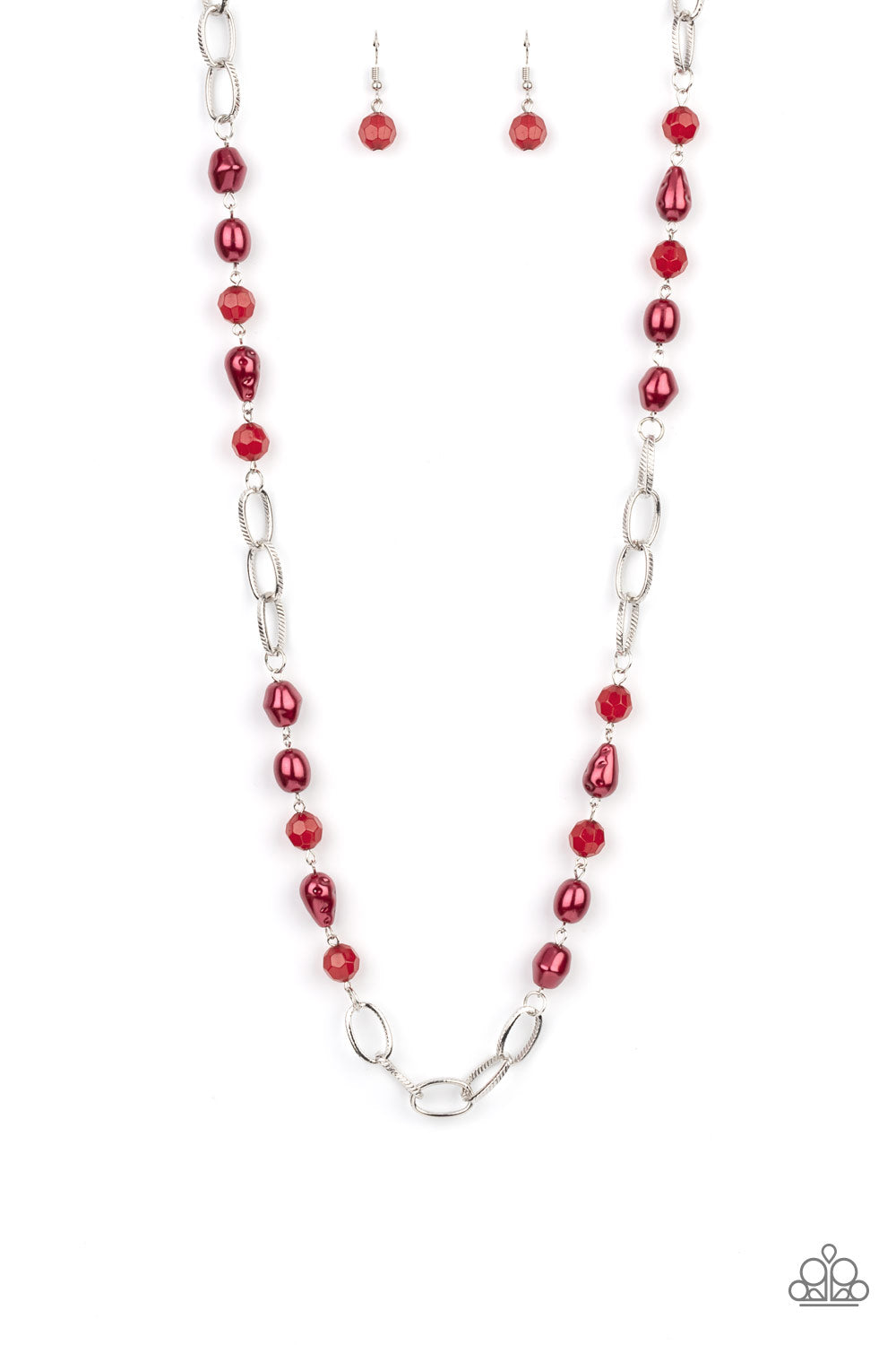 Tea Party Tango - Red Paparazzi Necklace (#4756)
