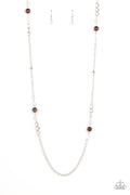 Teasingly Trendy - Brown Paparazzi Necklace (#2621)