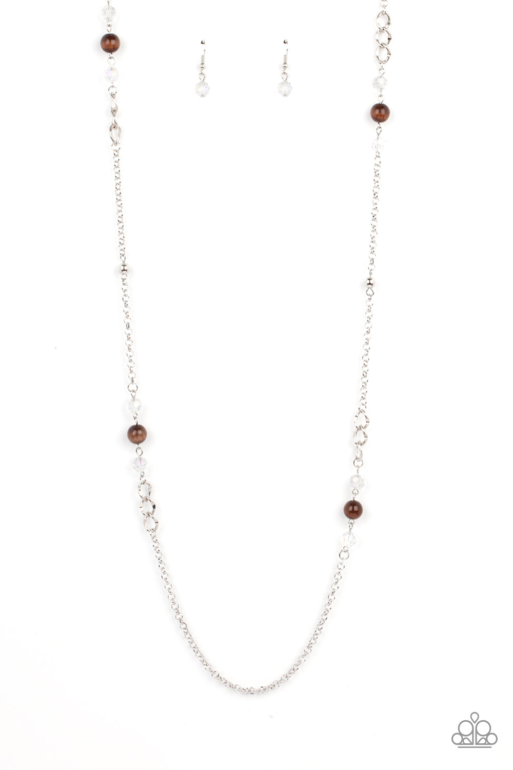 Teasingly Trendy - Brown Paparazzi Necklace (#2621)