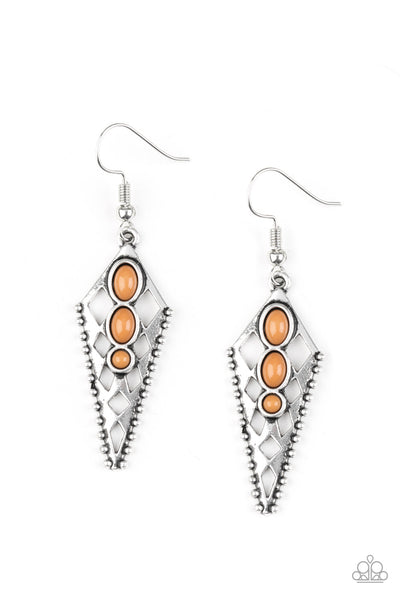 Paparazzi Earrings - Terra Territory - Brown (PZ-1045)