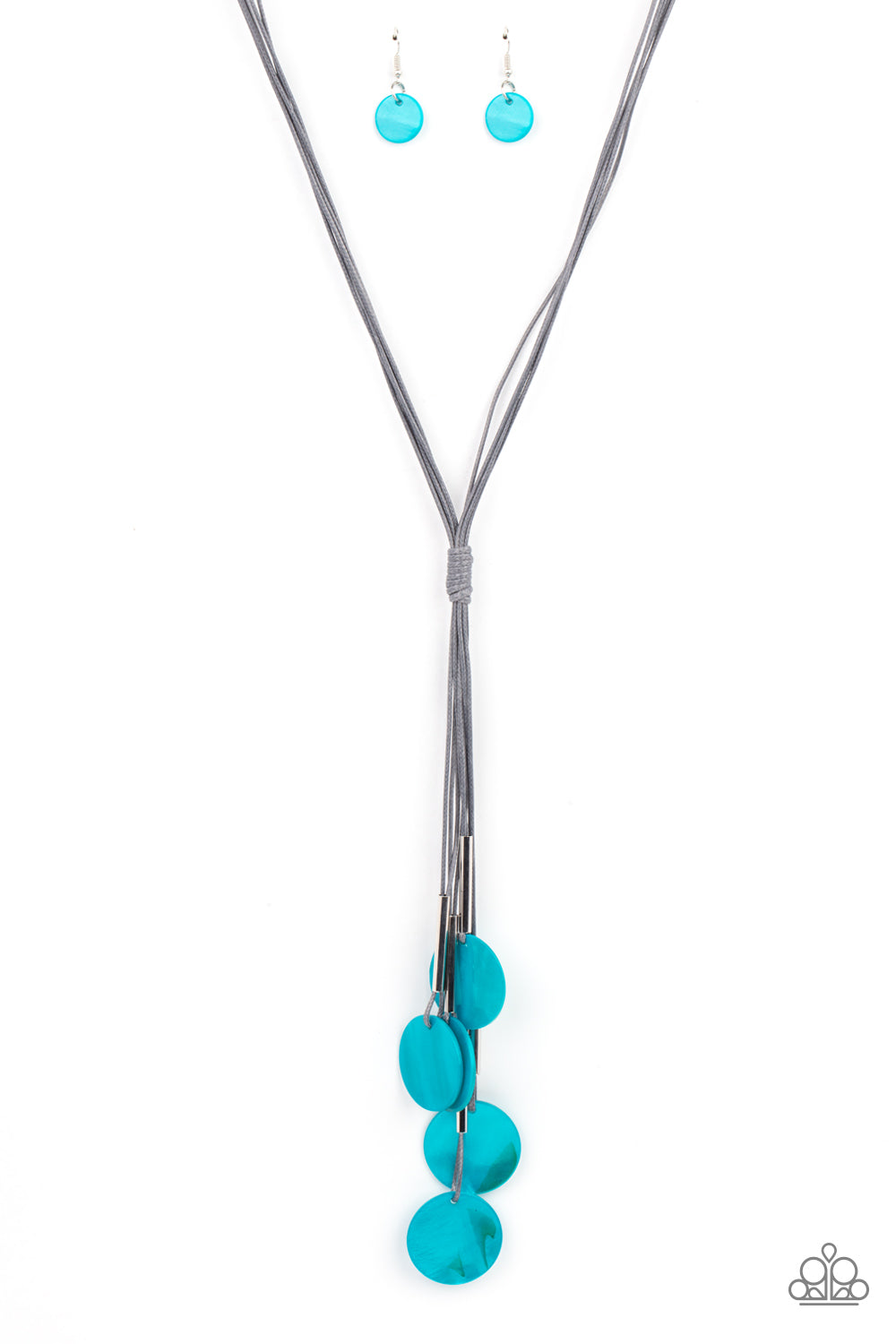 Tidal Tassels - Blue Paparazzi Necklace (PZ-511)