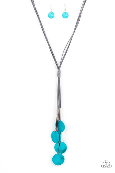 Tidal Tassels - Blue Paparazzi Necklace