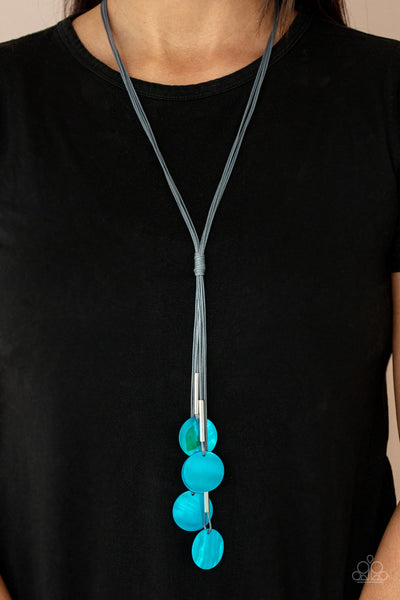 Tidal Tassels - Blue Paparazzi Necklace