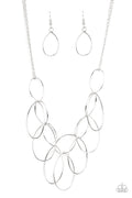 Top-TEAR Fashion - Silver Paparazzi Necklace (PZ-2266)