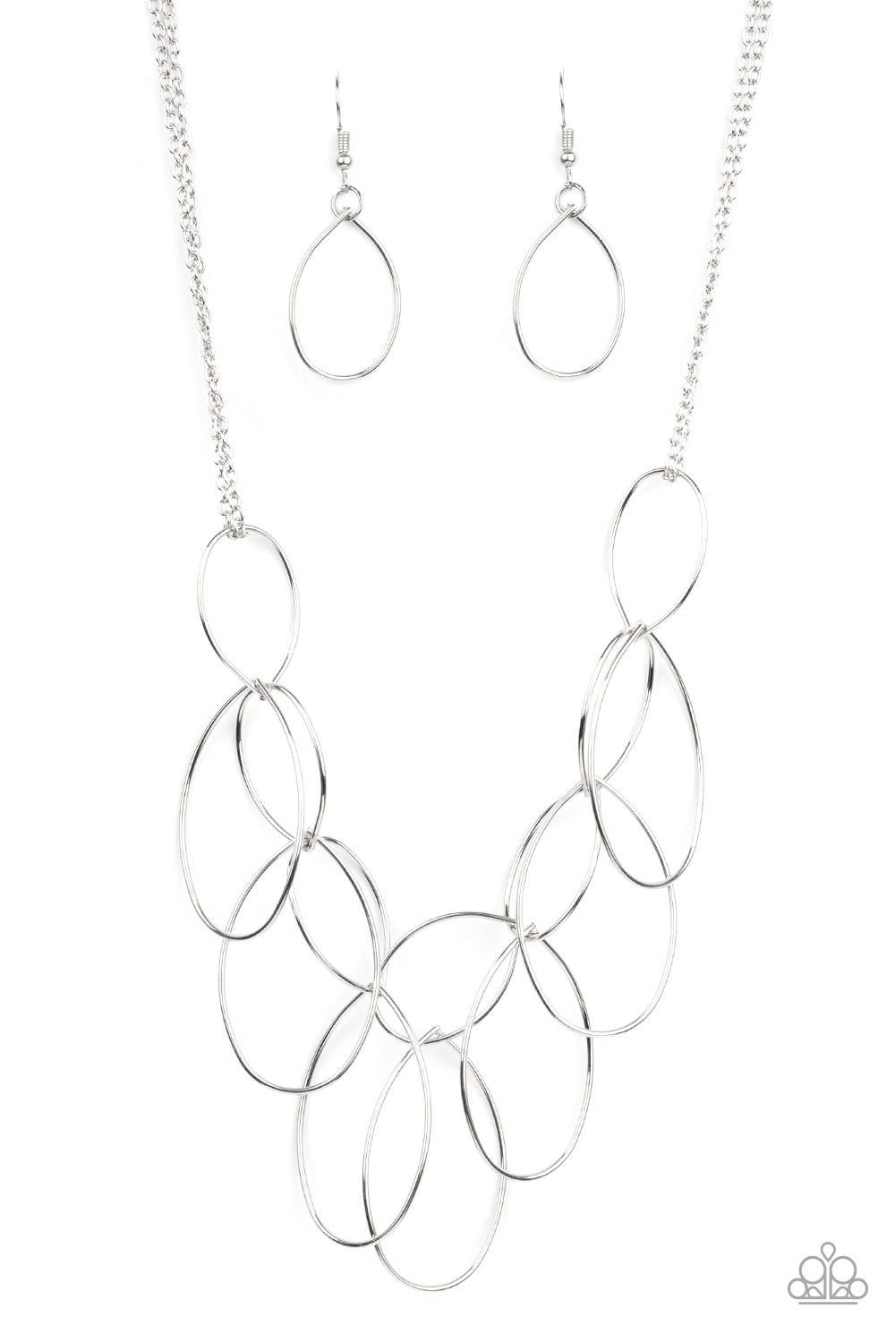 Top-TEAR Fashion - Silver Paparazzi Necklace (PZ-2266)
