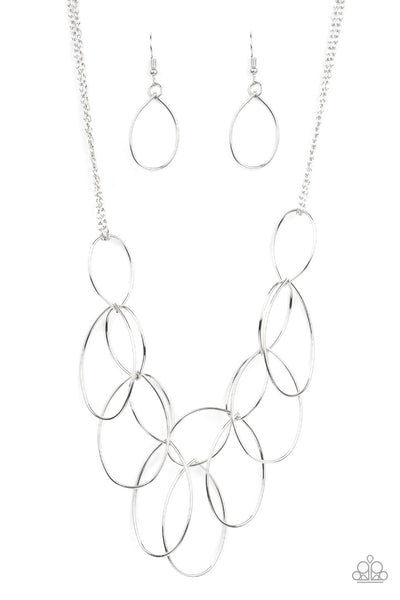 Top-TEAR Fashion - Silver Paparazzi Necklace