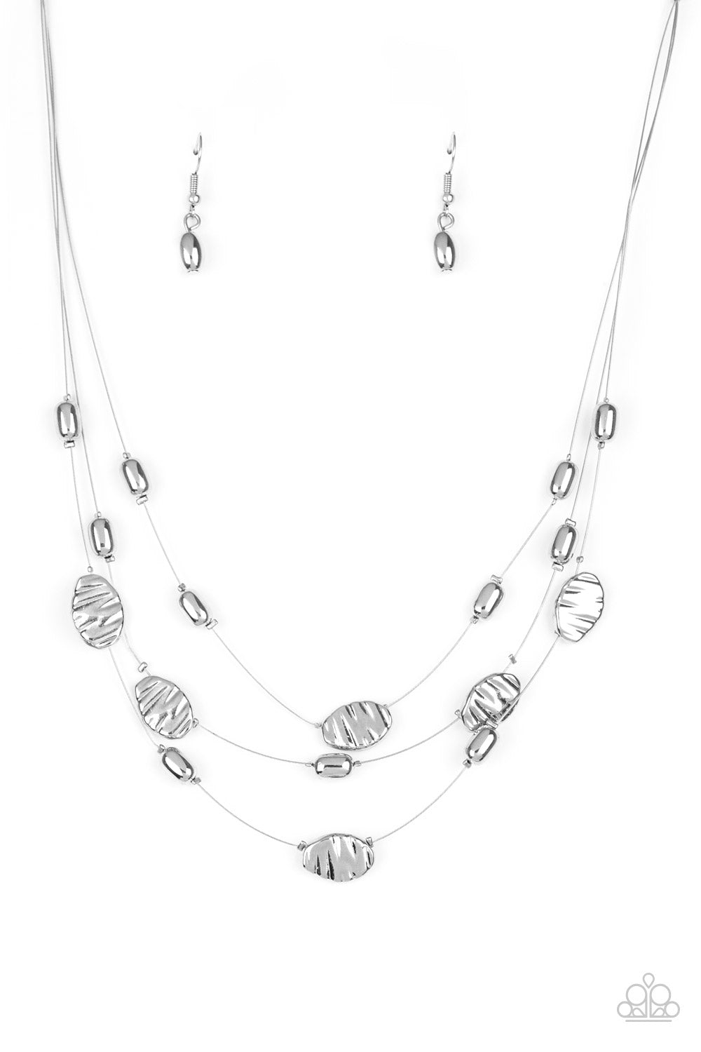 Top ZEN - Silver Paparazzi Necklace (#S021)