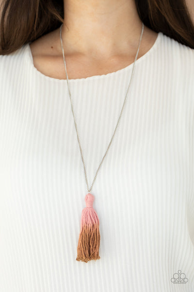 Totally Tasseled - Pink Paparazzi Necklace