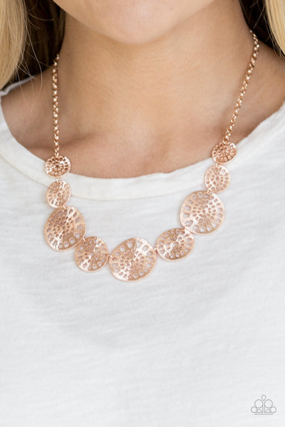Your Own Free WHEEL - Rose Gold Paparazzi Necklace