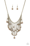 Catwalk Champ - Brass Paparazzi Necklace