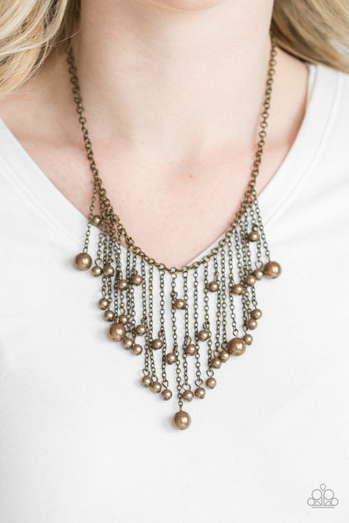 Catwalk Champ - Brass Paparazzi Necklace