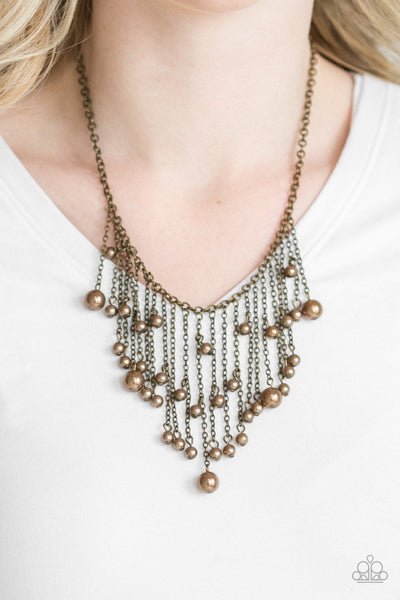 Catwalk Champ - Brass Paparazzi Necklace