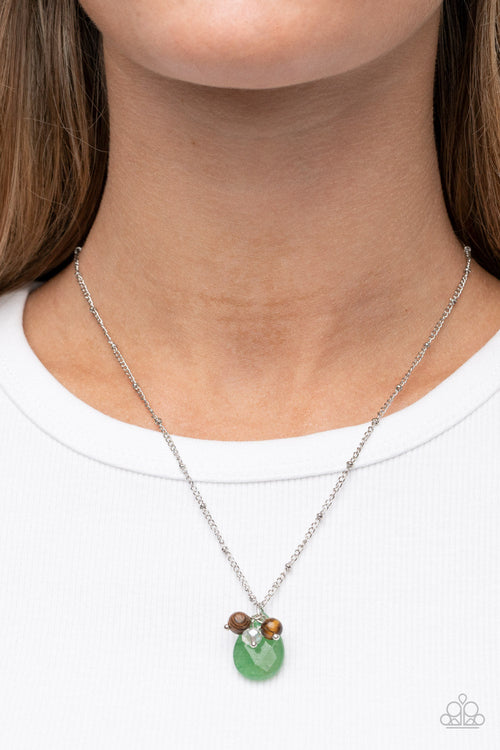 Cherokee Canyon - Green Paparazzi Necklace (#3461)