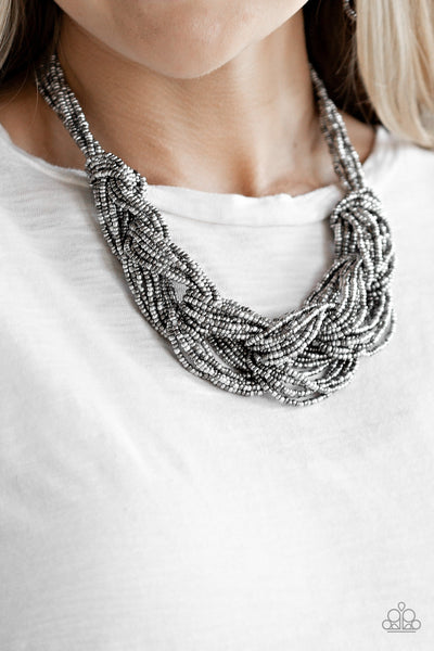 City Catwalk - Silver Paparazzi Necklace (#1659)