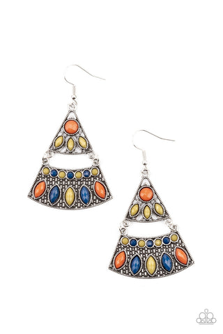 Desert Fiesta - Multi Paparazzi Earrings (#4272)