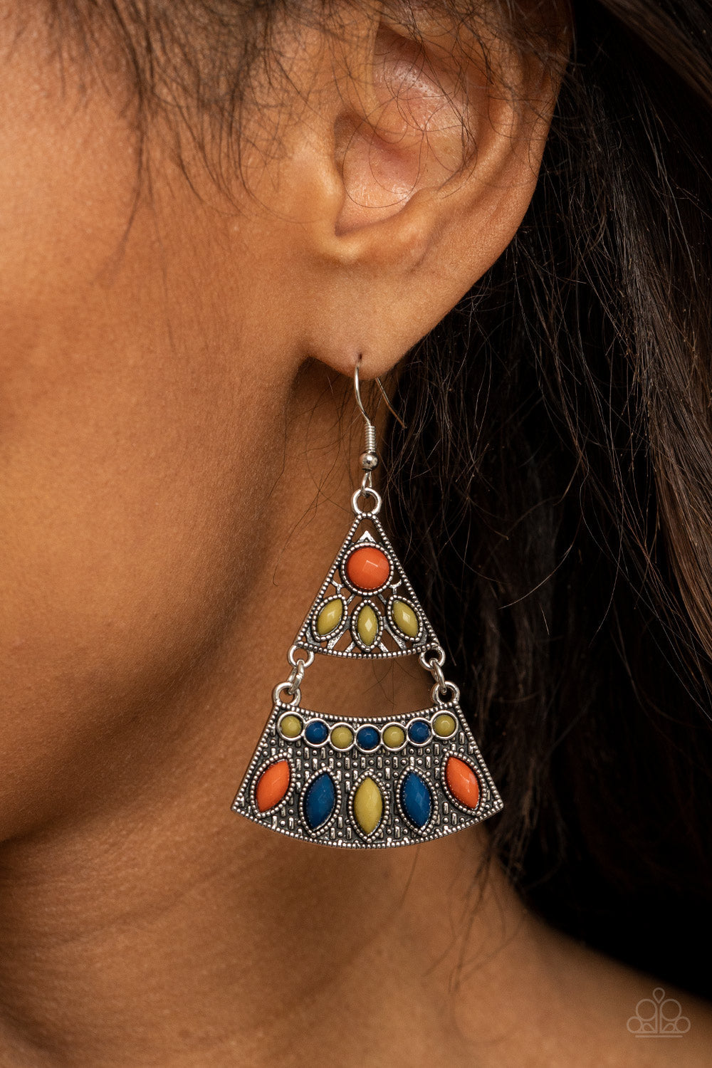Desert Fiesta - Multi Paparazzi Earrings (#4272)