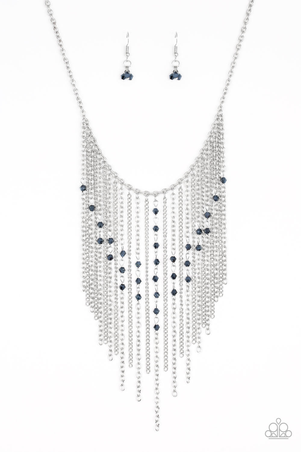 First Class Fringe - Blue Paparazzi Necklace (#2676)