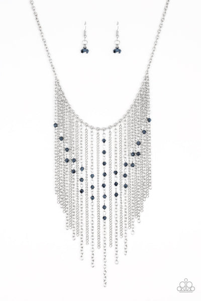 First Class Fringe - Blue Paparazzi Necklace (#2676)