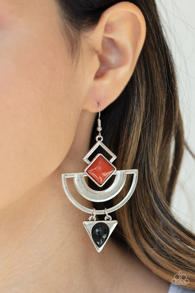 Geo Gypsy - Multi-Paparazzi Earrings (#1276)