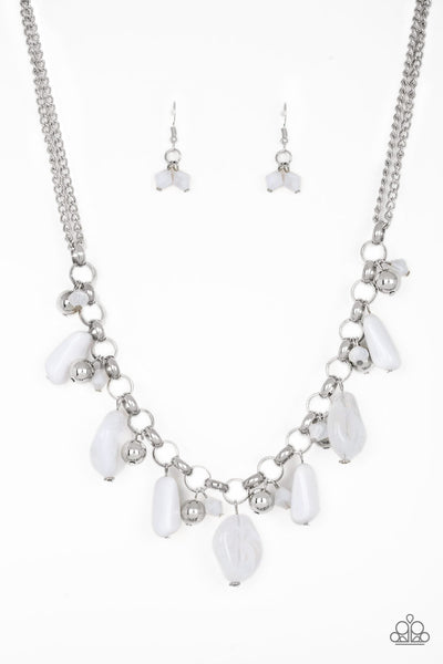 Paparazzi Necklace - Grand Canyon Grotto - White (PZ-504)