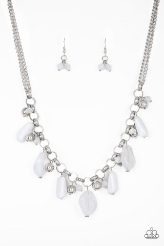 Paparazzi Necklace - Grand Canyon Grotto - White (#504)
