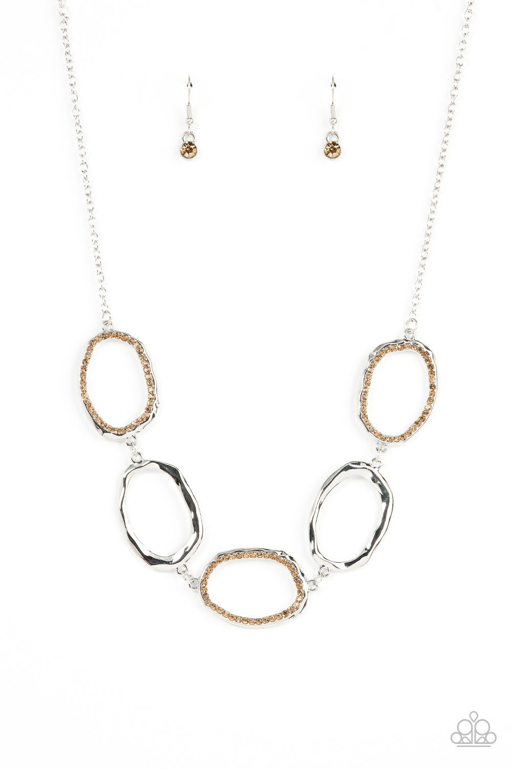 Gritty Go-Getter - Brown Paparazzi Necklace (PZ-908)