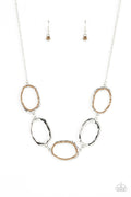 Gritty Go-Getter - Brown Paparazzi Necklace (PZ-908)