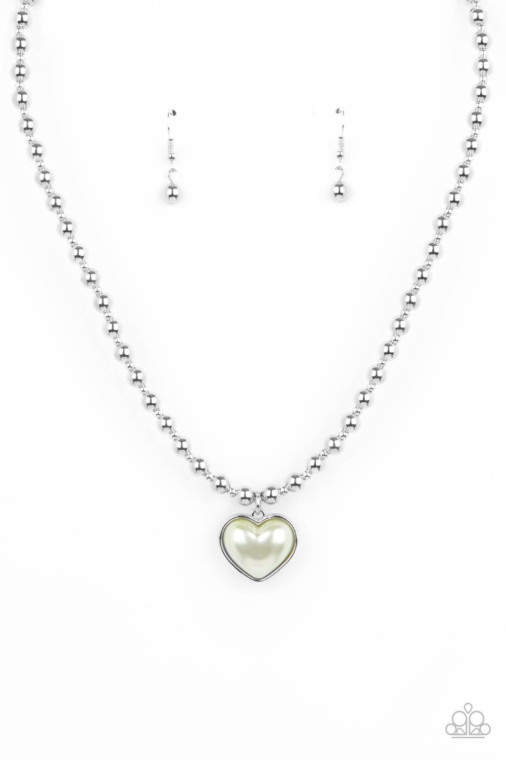 Heart Full of Fancy - Green Paparazzi Necklace