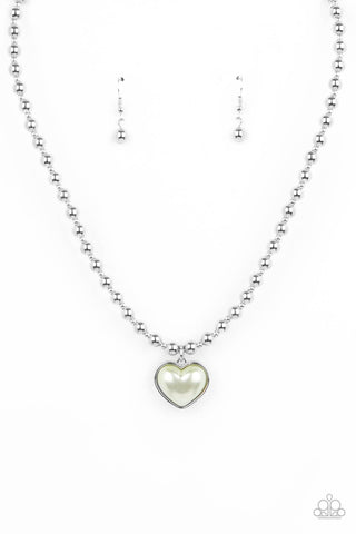 Heart Full of Fancy - Green Paparazzi Necklace