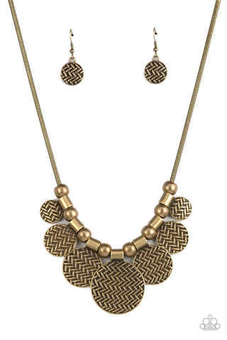 Indigenously Urban - Brass Paparazzi Necklace (#4406)