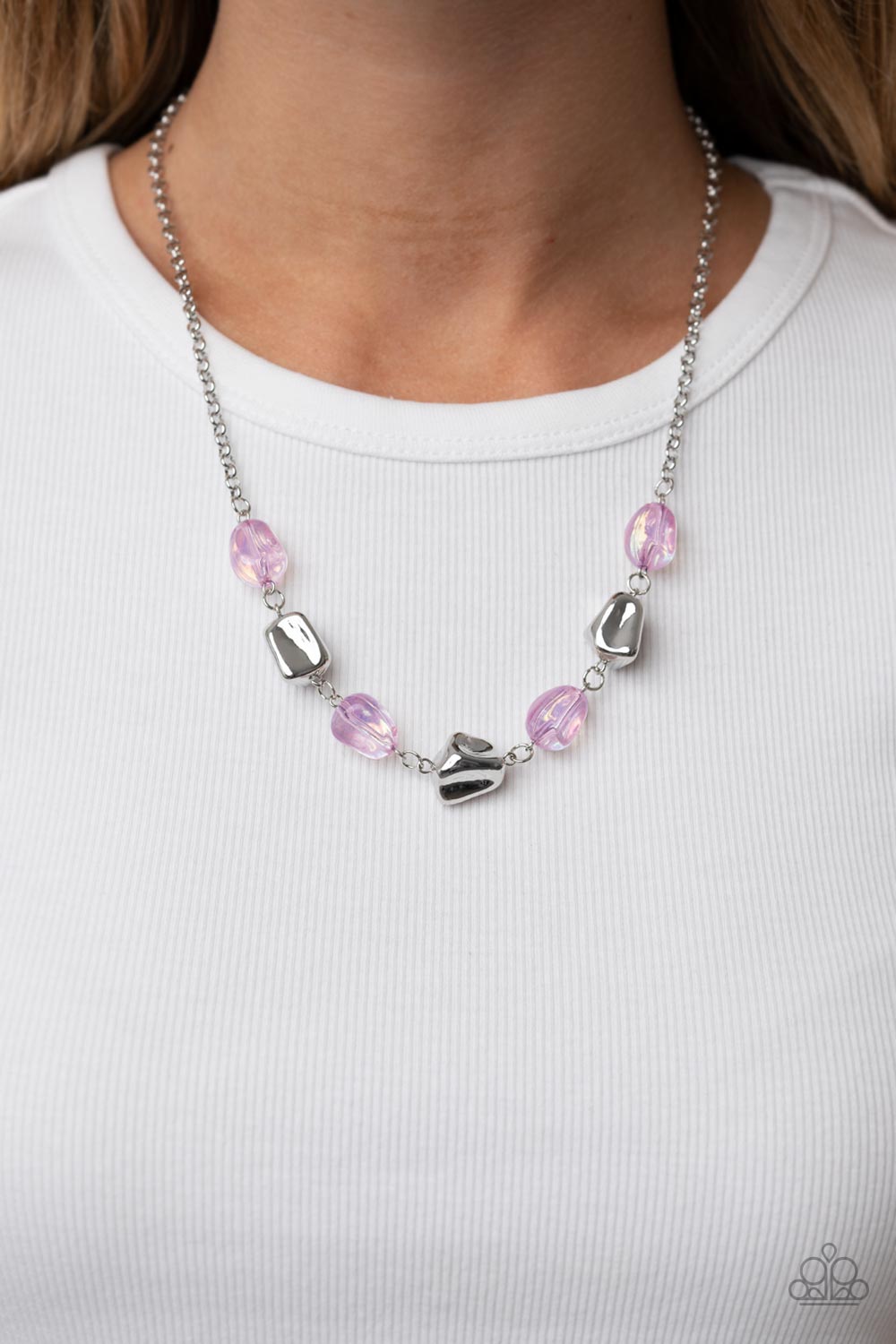 Inspirational Iridescence - Purple Paparazzi Necklace (PZ-581)